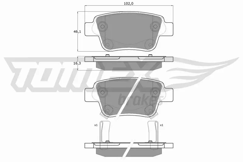 TOMEX BRAKES KLOCKI HAMULCOWE TX 13-62 