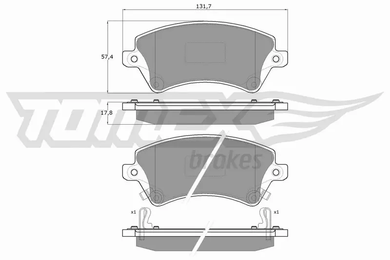 TOMEX BRAKES KLOCKI HAMULCOWE TX 13-74 