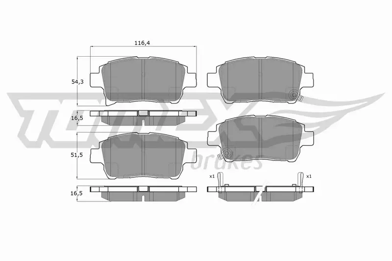 TOMEX BRAKES KLOCKI HAMULCOWE TX 13-76 