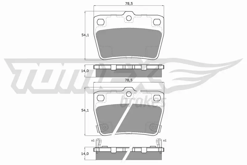 TOMEX BRAKES KLOCKI HAMULCOWE TX 13-86 