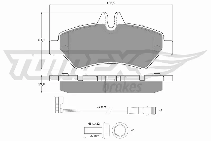 TOMEX BRAKES KLOCKI HAMULCOWE TX 14-27 