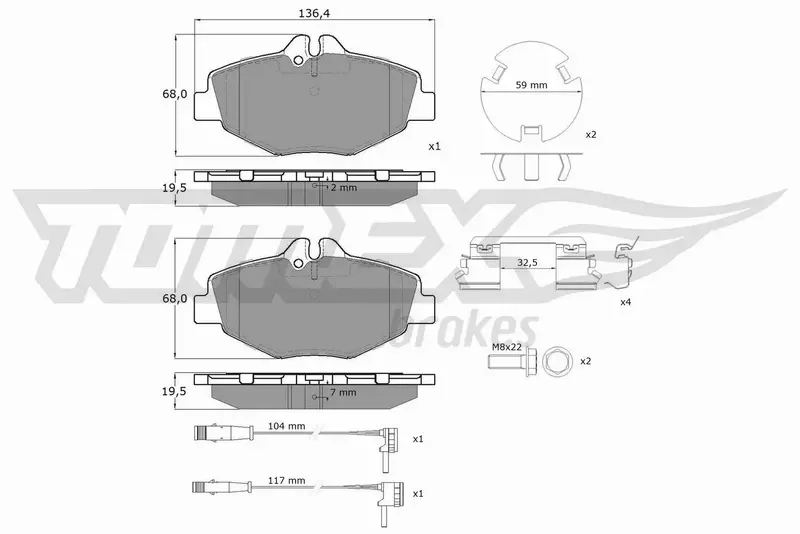 TOMEX BRAKES KLOCKI HAMULCOWE TX 14-29 