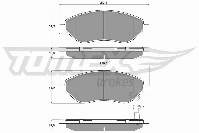 TOMEX BRAKES KLOCKI HAMULCOWE TX 14-61 