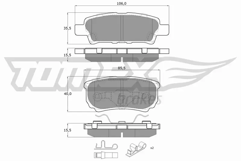 TOMEX BRAKES KLOCKI HAMULCOWE TX 14-87 