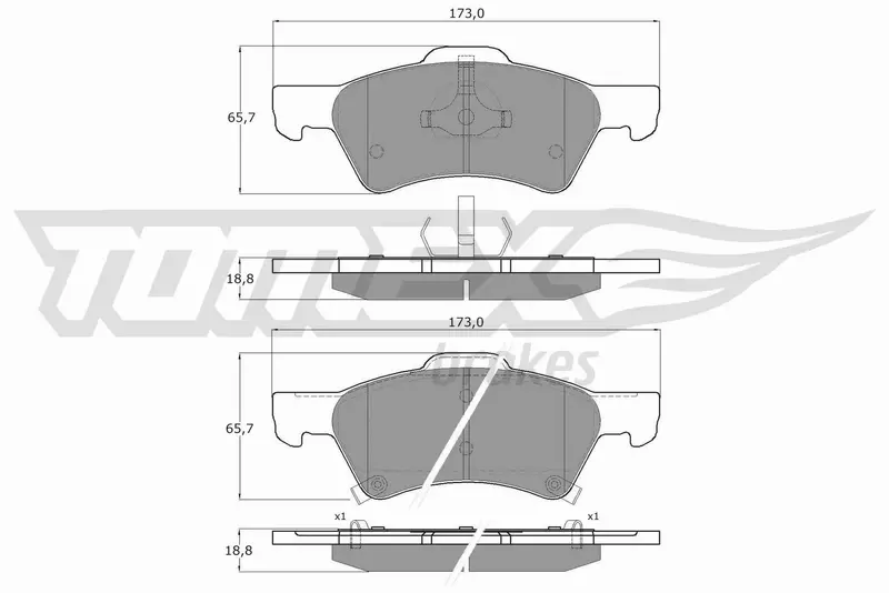 TOMEX BRAKES KLOCKI HAMULCOWE TX 14-88 