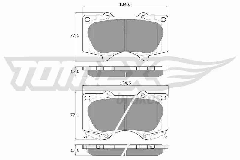 TOMEX BRAKES KLOCKI HAMULCOWE TX 14-96 