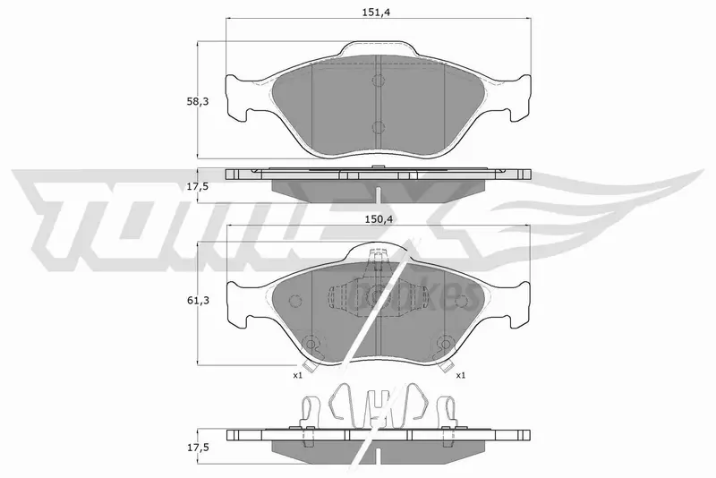 TOMEX BRAKES KLOCKI HAMULCOWE TX 15-00 