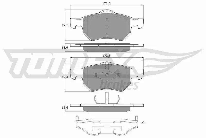 TOMEX BRAKES KLOCKI HAMULCOWE TX 15-30 