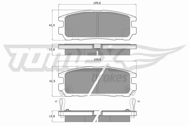 TOMEX BRAKES KLOCKI HAMULCOWE TX 15-55 