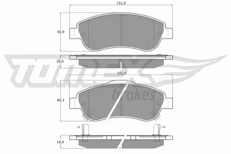 TOMEX BRAKES KLOCKI HAMULCOWE TX 15-70 