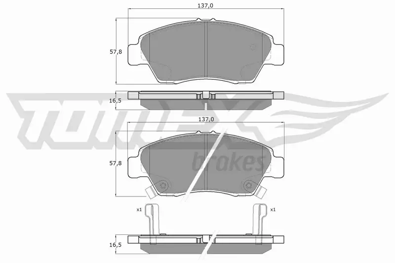 TOMEX BRAKES KLOCKI HAMULCOWE TX 15-76 