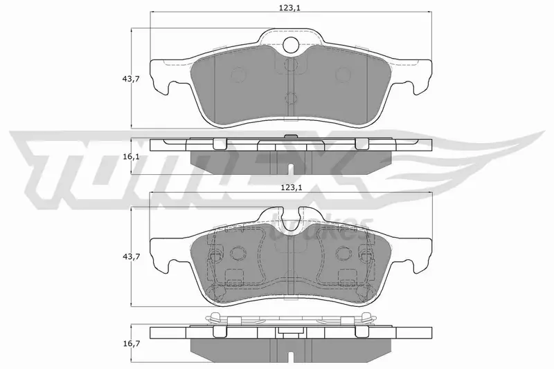 TOMEX BRAKES KLOCKI HAMULCOWE TX 16-03 