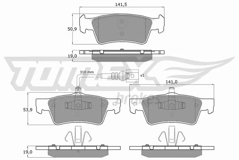 TOMEX BRAKES KLOCKI HAMULCOWE TX 16-14 