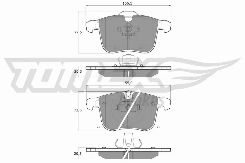 TOMEX BRAKES KLOCKI HAMULCOWE TX 16-19 