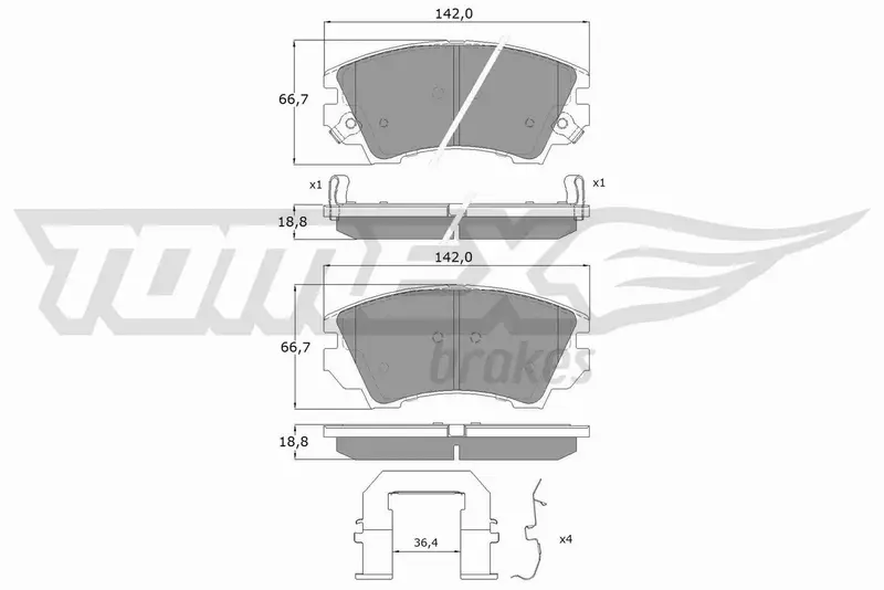 TOMEX BRAKES KLOCKI HAMULCOWE TX 16-34 