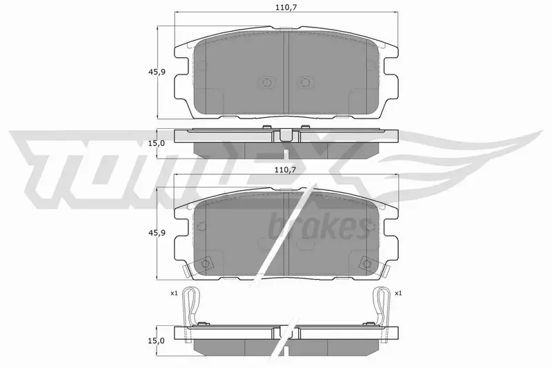 TOMEX BRAKES KLOCKI HAMULCOWE TX 16-43 