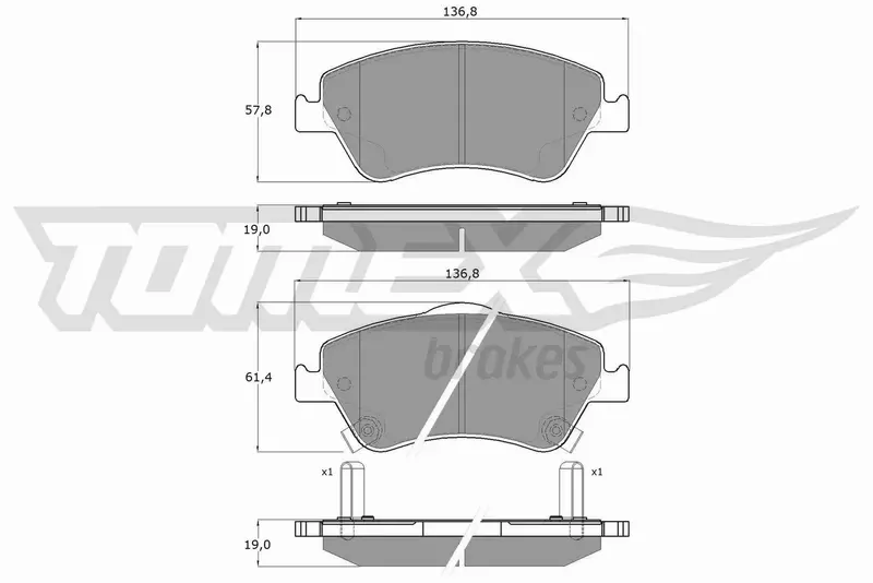 TOMEX BRAKES KLOCKI HAMULCOWE TX 16-45 