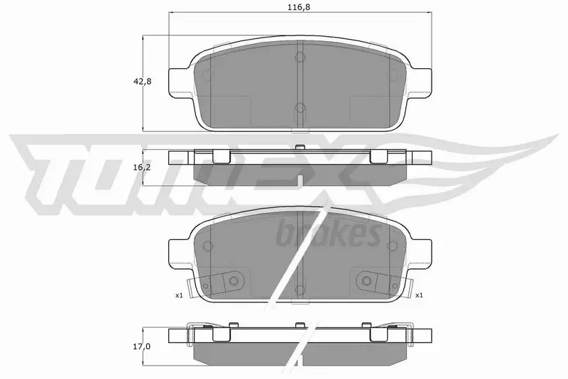 TOMEX BRAKES KLOCKI HAMULCOWE TX 16-52 