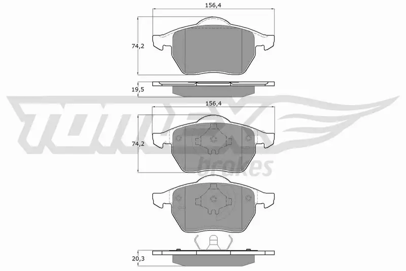 TOMEX BRAKES KLOCKI HAMULCOWE TX 16-54 