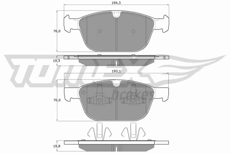 TOMEX BRAKES KLOCKI HAMULCOWE TX 16-57 