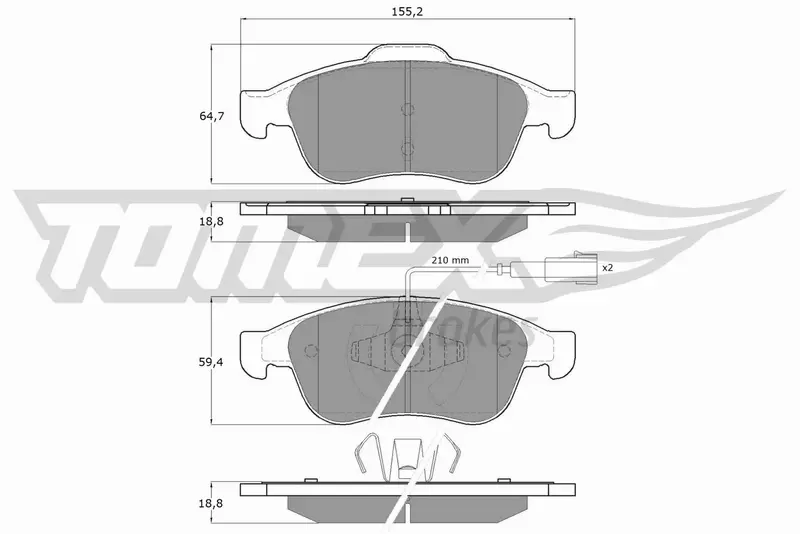 TOMEX BRAKES KLOCKI HAMULCOWE TX 16-62 