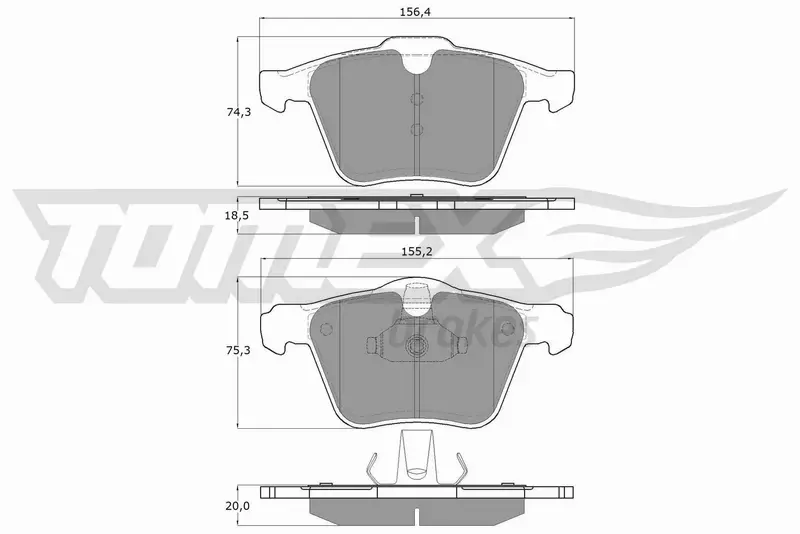 TOMEX BRAKES KLOCKI HAMULCOWE TX 16-64 