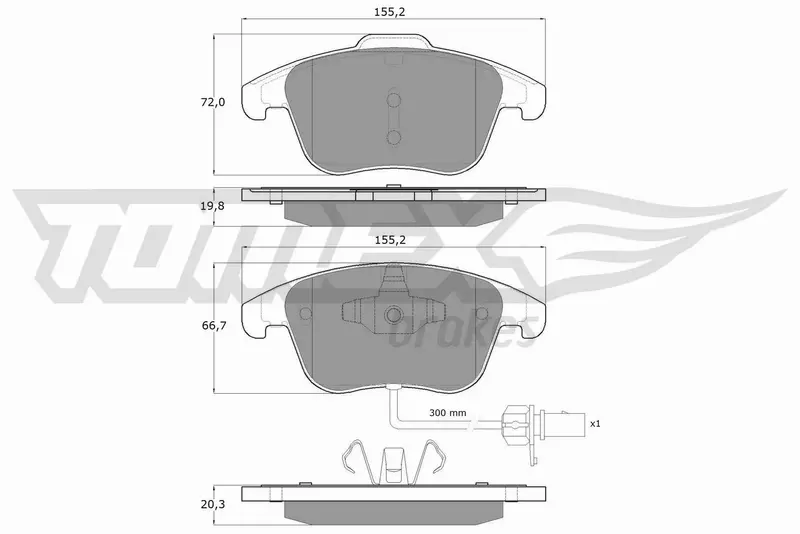 TOMEX BRAKES KLOCKI HAMULCOWE TX 16-75 