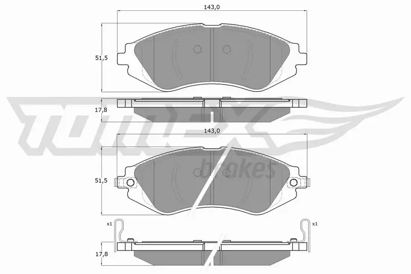 TOMEX BRAKES KLOCKI HAMULCOWE TX 16-76 