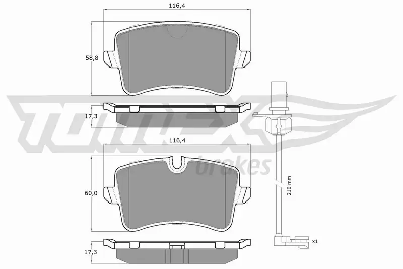 TOMEX BRAKES KLOCKI HAMULCOWE TX 16-82 