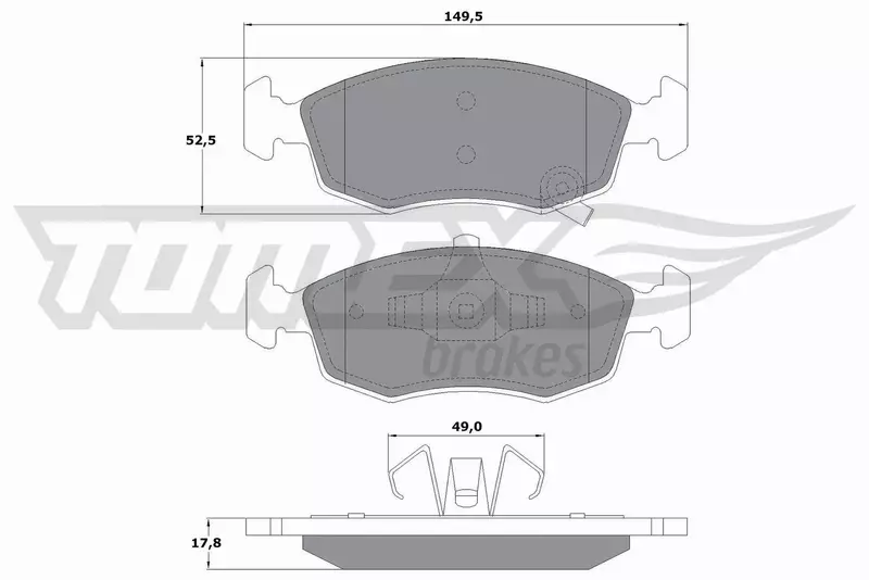 TOMEX BRAKES KLOCKI HAMULCOWE TX 16-90 