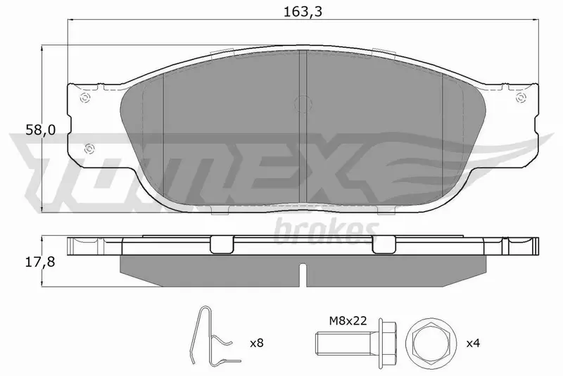 TOMEX BRAKES KLOCKI HAMULCOWE TX 16-92 