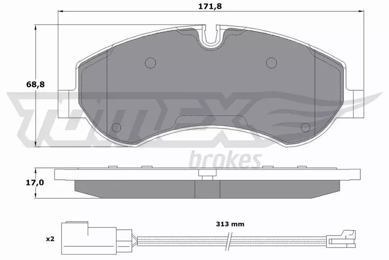 TOMEX BRAKES KLOCKI HAMULCOWE TX 16-95 