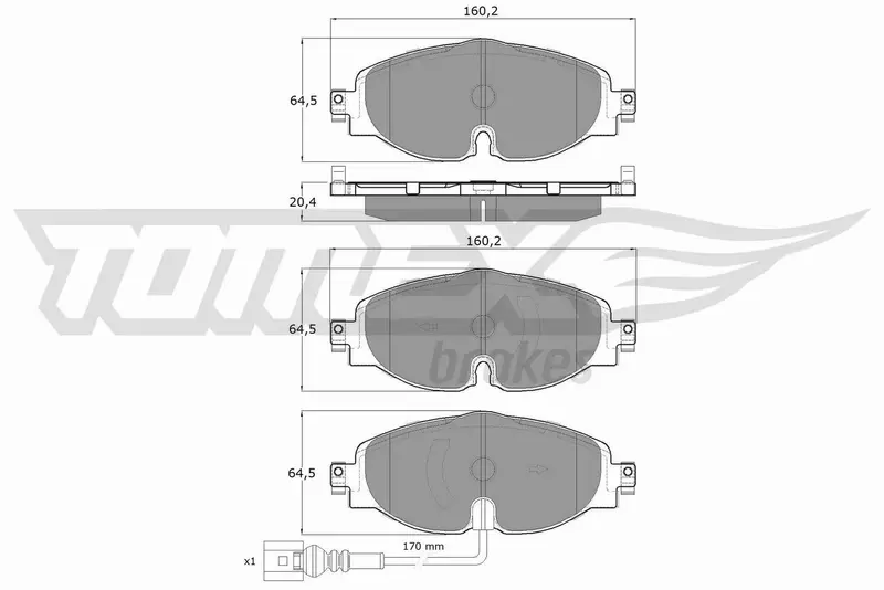 TOMEX BRAKES KLOCKI HAMULCOWE TX 16-97 