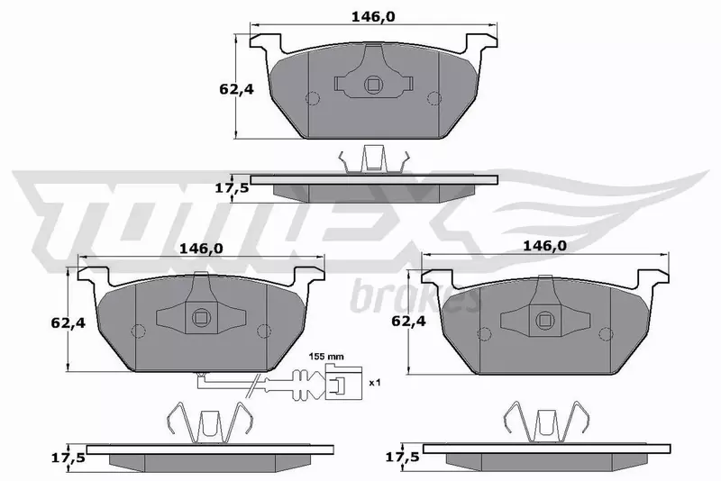 TOMEX BRAKES KLOCKI HAMULCOWE TX 17-03 