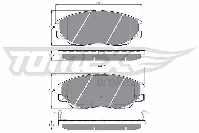 TOMEX BRAKES KLOCKI HAMULCOWE TX 17-09 