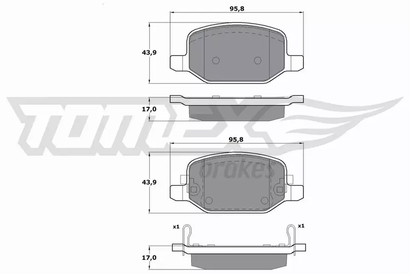 TOMEX BRAKES KLOCKI HAMULCOWE TX 17-18 