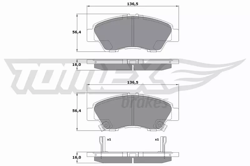 TOMEX BRAKES KLOCKI HAMULCOWE TX 17-55 