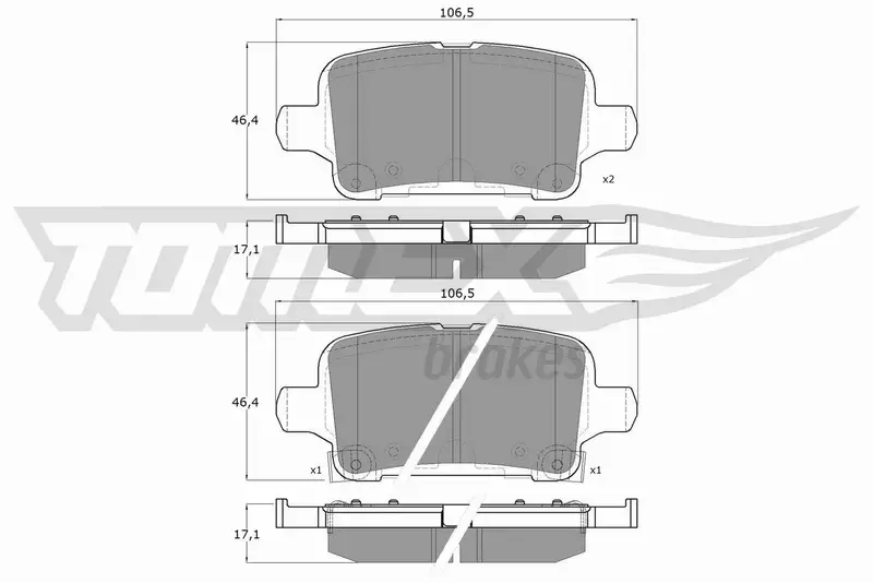 TOMEX BRAKES KLOCKI HAMULCOWE TX 17-88 