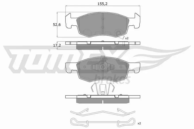 TOMEX BRAKES KLOCKI HAMULCOWE TX 17-92 