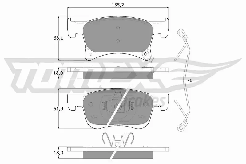 TOMEX BRAKES KLOCKI HAMULCOWE TX 17-93 