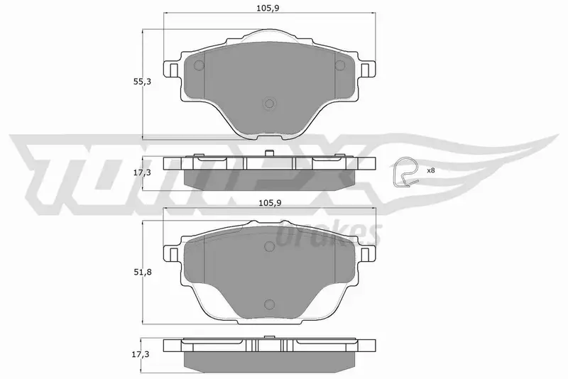 TOMEX BRAKES KLOCKI HAMULCOWE TX 18-37 