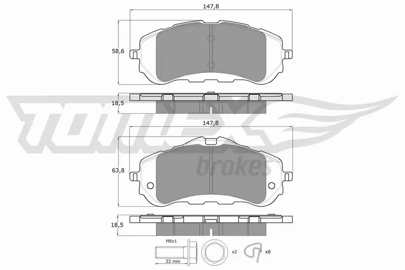 TOMEX BRAKES KLOCKI HAMULCOWE TX 18-38 