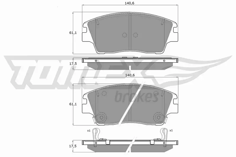 TOMEX BRAKES KLOCKI HAMULCOWE TX 18-67 