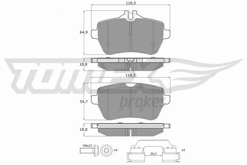 TOMEX BRAKES KLOCKI HAMULCOWE TX 18-78 