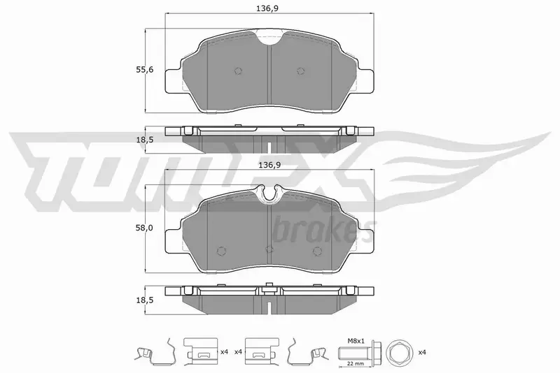 TOMEX BRAKES KLOCKI HAMULCOWE TX 18-92 