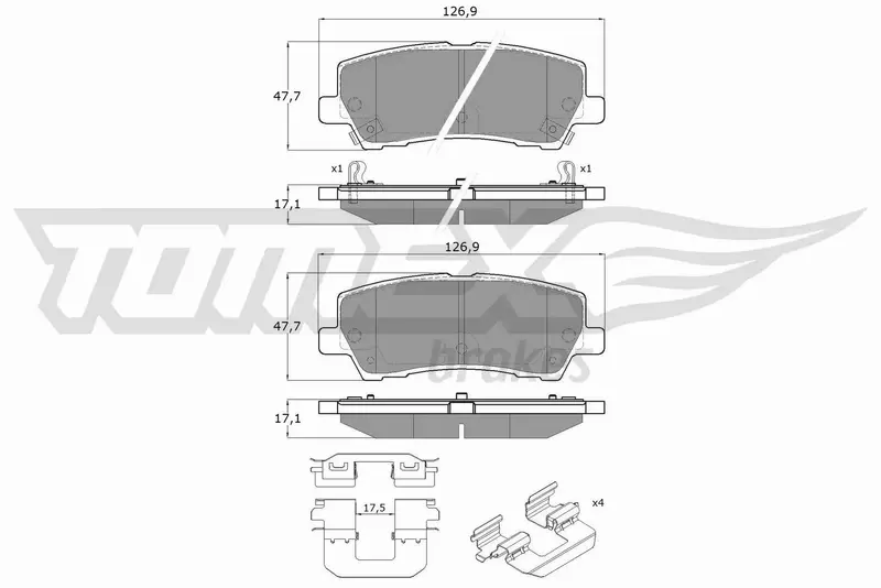 TOMEX BRAKES KLOCKI HAMULCOWE TX 18-97 