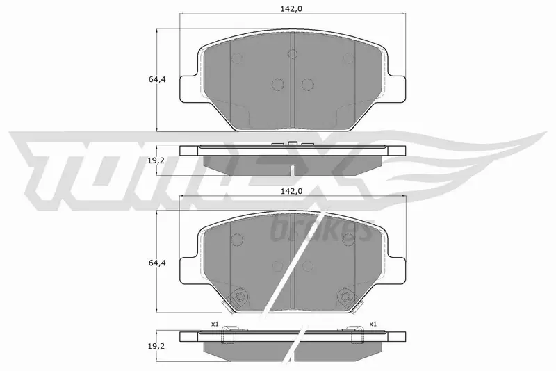 TOMEX BRAKES KLOCKI HAMULCOWE TX 19-10 