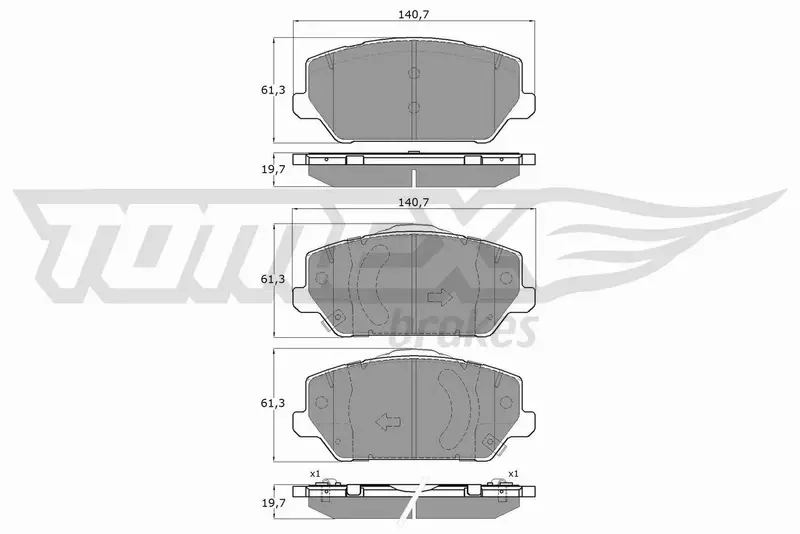 TOMEX BRAKES KLOCKI HAMULCOWE TX 19-60 