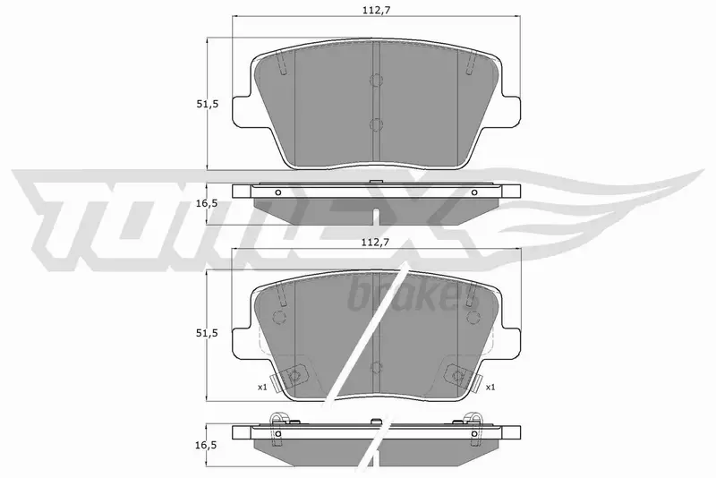 TOMEX BRAKES KLOCKI HAMULCOWE TX 19-61 