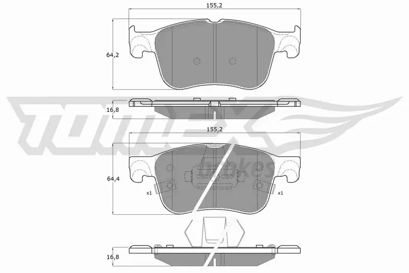 TOMEX BRAKES KLOCKI HAMULCOWE TX 19-70 